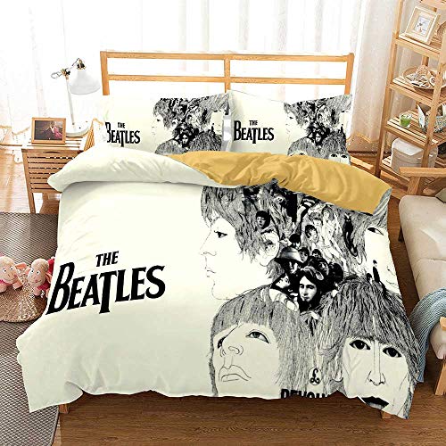 Ste-X Pflegeleichtes Bettbezug-Set | Doppelbettgröße | Die Beatles-Bettwäsche (220x240cm,Musik 05) von Ste-X