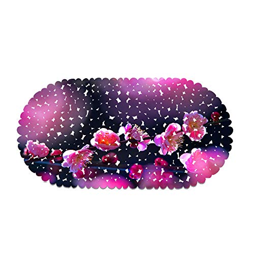 rutschfeste Badematte - PVC-Badewannenmatte Duschteppich Mit Leistungsstarken Saugnäpfen Massagefunktion Elfenreich 70x35cm (Style 15) von Ste-X