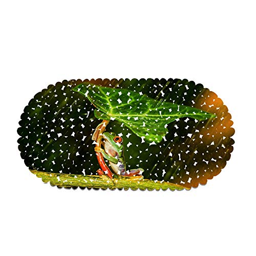 rutschfeste Badematte - PVC-Badewannenmatte Duschteppich Mit Leistungsstarken Saugnäpfen Massagefunktion Grüner Frosch 70x35cm (Style 06) von Ste-X
