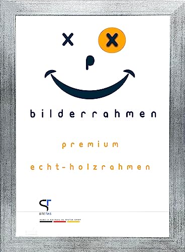 Bilderrahmen 42x59,4 cm in Silber | Happy Frame Confetti | Acrylglas | Holzrahmen | Made in Germany von SteTas