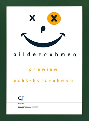 SteTas Bilderrahmen 20x20 cm | Quadratisch | in Grün (dunkel) | Happy Frame Confetti | Acrylglas | Holzrahmen | Made in Germany von SteTas