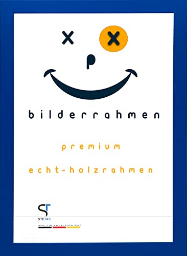 SteTas Bilderrahmen 30x30 cm | Quadratisch | in Blau (hell) | Happy Frame Confetti | Acrylglas | Holzrahmen | Made in Germany von SteTas