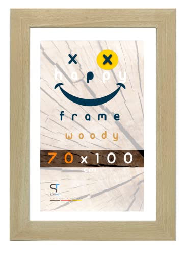 SteTas Bilderrahmen 70x100 cm Buche | Happy Frame WOODY | Acrylglas | Holzrahmen in Buche made in Germany von SteTas