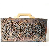 Exklusive Steampunk Mini-Koffer, Holztasche, Holzkiste, Werkzeugkiste, Kiste Für Kleines Werkzeug, Geschenkbox von SteaMax