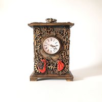 Exklusive Steampunk Tischuhr, Kaminuhr Uhr Steampunk, Einzelstück von SteaMax