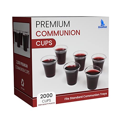 Steadfast Selections - Bulk Premium 2000 Kunststoff Kommunionbecher Einwegbecher Kommunionbecher Kommunionbecher Kommunionbecher Set Sakramentbecher Santa Cena Becher von Steadfast Selections