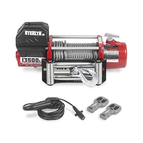 Stealth V2 13500lb 12v Kabellose Budget-Bergeseilwinde - Hochleistungsmotor, Vollstahl-Getriebe, Schwerlast-Dichtring-Solenoid, 2 Drahtlose Fernbedienungen, Benutzerfreundlich - Stahlseil Stealth V2 13500lb 12v Kabellose Budget-Bergeseilwinde - Hochleistungsmotor, Vollstahl-Getriebe, Schwerlast-Dichtring-Solenoid, 2 Drahtlose Fernbedienungen, Benutzerfreundlich - Stahlseil von Stealth Winches
