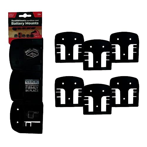 StealthMounts Akkuhalter für Metabo 18v CAS | Kabellose Akkuhalterung für Metabo 18v CAS Elektrowerkzeuge | 6er Pack | Schwarz Akku-Organizer für Metabo 18v CAS StealthMounts Akkuhalter für Metabo 18v CAS | Kabellose Akkuhalterung für Metabo 18v CAS Elektrowerkzeuge | 6er Pack | Schwarz Akku-Organizer für Metabo 18v CAS von StealthMounts