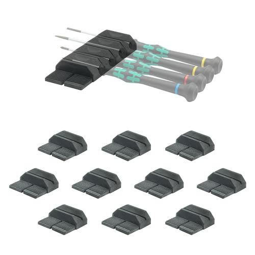StealthMounts Drawer Hive Präzisions-Schraubendreherhalter – 10 Stück | Modularer Werkzeug-Schubladen-Organizer für Präzisions-Schraubendreher | Spritzgegossenes TPE | Hergestellt in Großbritannien von StealthMounts