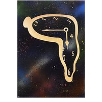 Dali Uhr Wandkunst. Luxus Hohe Qualität Graviert Und Von Hand Bemalt Auf Kupfer Aluminium Messing Metall. Gerahmt. 8x12 "12x12" 20x28" Tolles Dali Uhr Wandkunst. Luxus Hohe Qualität Graviert Und Von Hand Bemalt Auf Kupfer Aluminium Messing Metall. Gerahmt. 8x12 "12x12" 20x28" Tolles von SteamEscape