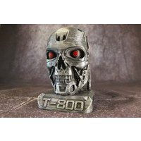 Terminator T-800 Skulptur | Statue Büste, 3D Gedruckter Terminator, Stifthalter Geschenk Für Ihn, Weihnachtsgeschenk von SteamPrinters