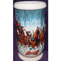 Anheuser Busch Budweiser Vintage Urlaub Bierkrug - Winter's Calm Cs678 von SteamRollerVintage
