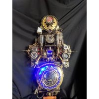 Einzigartige Hinterleuchtete Wanduhr Mit Seltener Steampunk Uhr. Auf Bestellung von SteampunkMasterUA