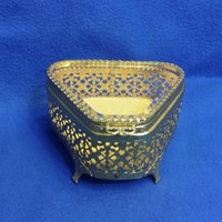 Ein 24K Gold Plated Messingbeschläge Trinket Box Ein 24K Gold Plated Messingbeschläge Trinket Box von SteanFinds