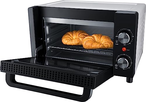 Steba Mini-Backofen mit 9 Liter Volumen, Pizzatiefe bis Ø 22 cm, Doppel-Glastür, Ober- und Unterhitze, 2 Einschubebenen, KB A9 von Steba