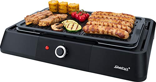 Steba BBQ Tischgrill, Hochwertige antihaftbeschichtete Grillplatte mit 39 x 22 cm Grillfläche, Komplett zerlegbar, leichte Reinigung, hohe Grilltemperatur, VG P20 von Steba