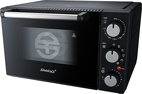 Steba Backofen KB M23 mit wirksamer Gehäuseisolation für geringe Oberflächentemperatur, Drehspieß,23L Innenraum, Umluft zuschaltbar, Programm- und Temperaturwähler, Timer, Innenraumbeleuchtung von Steba