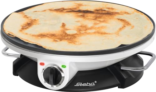 Steba Moderner Crêpes-Maker für original französische Crêpes mit 32 cm Durchmesser, Antihaftbeschichtete Alu-Druckgussplatte, 1200 Watt, CR 32 von Steba