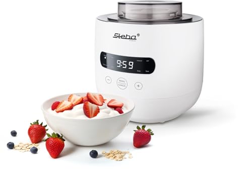 Steba Joghurt-Maker, 1 Joghurtglas mit 2 l Volumen, 1 Joghurtglas mit 1,3 l Volumen, 5 Automatikprogramme, leichte Reinigung, JM 4 von Steba