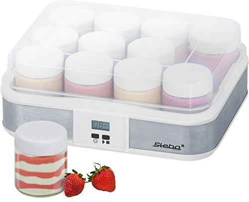 Steba Jogurtbereiter, Timerfunktion mit Endabschaltung für die perfekte Konsistenz, Betriebskontrollleuchte, LCD Display, 12 - Glas Joghurtbecher mit Deckel à 0,21 Liter, 2,5 Liter, JM 2 Steba Jogurtbereiter, Timerfunktion mit Endabschaltung für die perfekte Konsistenz, Betriebskontrollleuchte, LCD Display, 12 - Glas Joghurtbecher mit Deckel à 0,21 Liter, 2,5 Liter, JM 2 von Steba