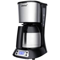 Steba KM F3 THERMO Kaffeemaschine Schwarz/Edelstahl Fassungsvermögen Tassen=8 Display, Isolierkanne von Steba