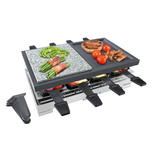 Steba RC 88 Premium Multi Raclette (1200 Watt, Pfännchenablage, 8 Personen) von Steba