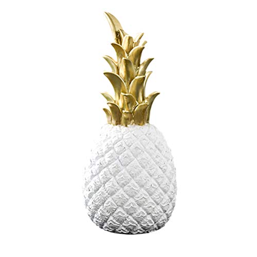 Stecto Deko Ananas Gold, Nordic Modern Resin Ananas Ornamente, Dekorative Figur für Geburtstagsfeier, Fenster, Desktop, Home, S/M/L von Stecto