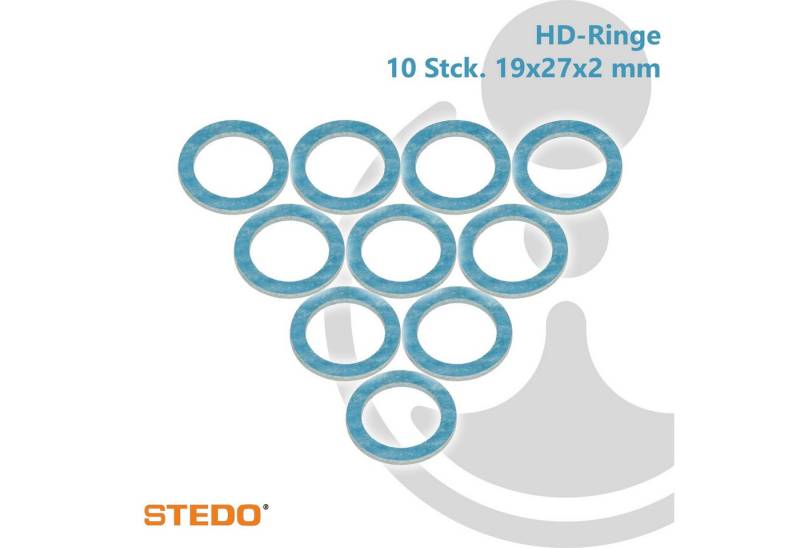 Stedo Gewindefitting HD Pressdichtung, für Rohrverschraubung im Heizungsbau, 19 x 27 x 2 mm (10 Stück) von Stedo