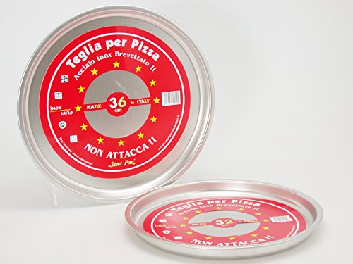 Steel PAN Antihaftbeschichtete runde Pizzapfanne 36 Kochtopf, Material, Multicolor von Steel