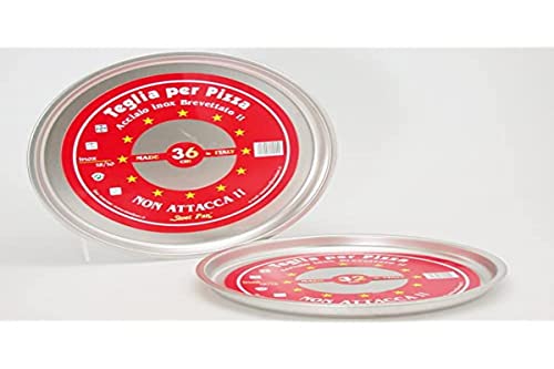 Steel STAHLPFANNE Antihaftbeschichtete runde Pizzapfanne 24 Kochtopf, Material, Multicolor von Steel