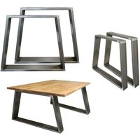 Tischkufen Trapezform Metall 1 Paar | Stabil Bis 400Kg Esstisch Beine Küchentisch Gestell Industrial Design Pulverbeschichtet Tr3 von SteelDesign24