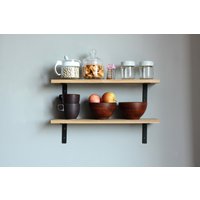 2 Set Gewürzregale | Küchenaufbewahrung An Der Wand Küchenregale Gläserregal Küchendeko Organizer Schwimmendes Küchenregal Aus Holz von SteelHubStore