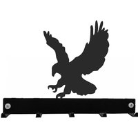 Adlerhaken-Garderoben-/Schlüssel-Aufhänger - Schwarze Metallwand Befestigte Kleiderhaken Blei-Hakenleiste von SteelImagesUK