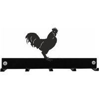 Ayam Cemani Haken Mantel/Schlüssel Kleiderhaken - Schwarze Metall Wand Montiert Blei Rack von SteelImagesUK