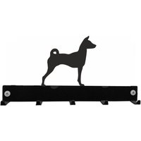 Basenji Schlüsselhaken-Garderoben-/Schlüssel-Aufhänger - Schwarze Metallwand Befestigte Kleiderhaken Blei-Haken-Rack von SteelImagesUK