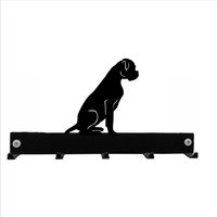 Boxer Sitzhaken Mantel/Schlüssel Aufhänger - Schwarze Metall Wand Kleiderhaken Blei Hakenleiste von SteelImagesUK