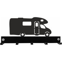 Campervan Haken Mantel/Schlüssel Aufhänger - Schwarze Metall Wand Montiert Kleiderhaken Blei Rack von SteelImagesUK