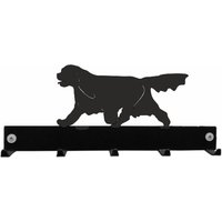 Cavalier King Charles Spaniel Beweglicher Haken Mantel/Schlüssel Aufhänger - Wandhaken Aus Schwarzem Metall Bleihakenleiste von SteelImagesUK