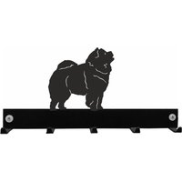 Chow-Chow-Schlüsselhaken-Garderoben-/Schlüssel-Aufhänger - Schwarze Metallwand Befestigte Kleiderhaken Blei-Haken-Rack von SteelImagesUK