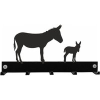 Esel Und Baby Haken Mantel/Schlüssel Kleiderhaken - Schwarze Metall Wand Befestigte Blei Rack von SteelImagesUK