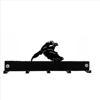 Fasan Fliegender Mantel/Schlüssel Aufhänger - An Der Wand Befestigte Schwarze Metallkleiderhaken Blei-Hakenleiste von SteelImagesUK