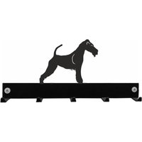 Fox Terrier Haken Mantel/Schlüssel Aufhänger - Schwarze Metall Wand Montiert Kleiderhaken Blei Rack von SteelImagesUK