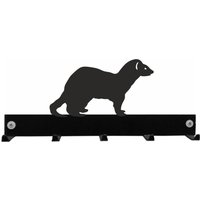 Frettchen Haken Mantel/Schlüssel Aufhänger - Schwarze Metall Wand Montiert Kleiderhaken Blei Rack von SteelImagesUK