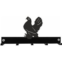 Booted Bantam Haken Mantel/Schlüssel Aufhänger - An Der Wand Befestigte Schwarze Metall-Kleiderhaken Blei-Hakenleiste von SteelImagesUK