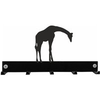 Giraffe Haken Mantel/Schlüssel Kleiderhaken - Schwarze Metall Wand Montiert Blei Rack von SteelImagesUK