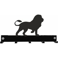 Lion Garderoben-/Schlüssel-Aufhänger - An Der Wand Montierte Schwarze Metall-Kleiderhaken Blei-Hakenleiste von SteelImagesUK