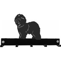 Old English Sheepdog Mantel/Schlüssel Aufhänger - Schwarze Metall Wand Kleiderhaken Blei Haken Rack von SteelImagesUK