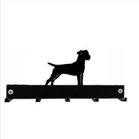 Patterdale Terrier Mantel/Schlüssel Aufhänger - Schwarze Wand Kleiderhaken Aus Metall Blei Hakenleiste von SteelImagesUK