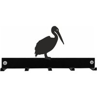 Pelican Coat/Key Hanger - Schwarze Metall Wand Montiert Kleiderhaken Blei Haken Rack von SteelImagesUK