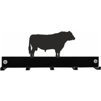 Rinderkuh-Haken-/Schlüssel-Aufhänger - Schwarze Metall-Wand-Kleiderhaken Blei-Hakenleiste von SteelImagesUK